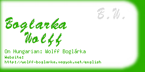 boglarka wolff business card