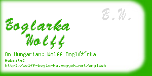 boglarka wolff business card